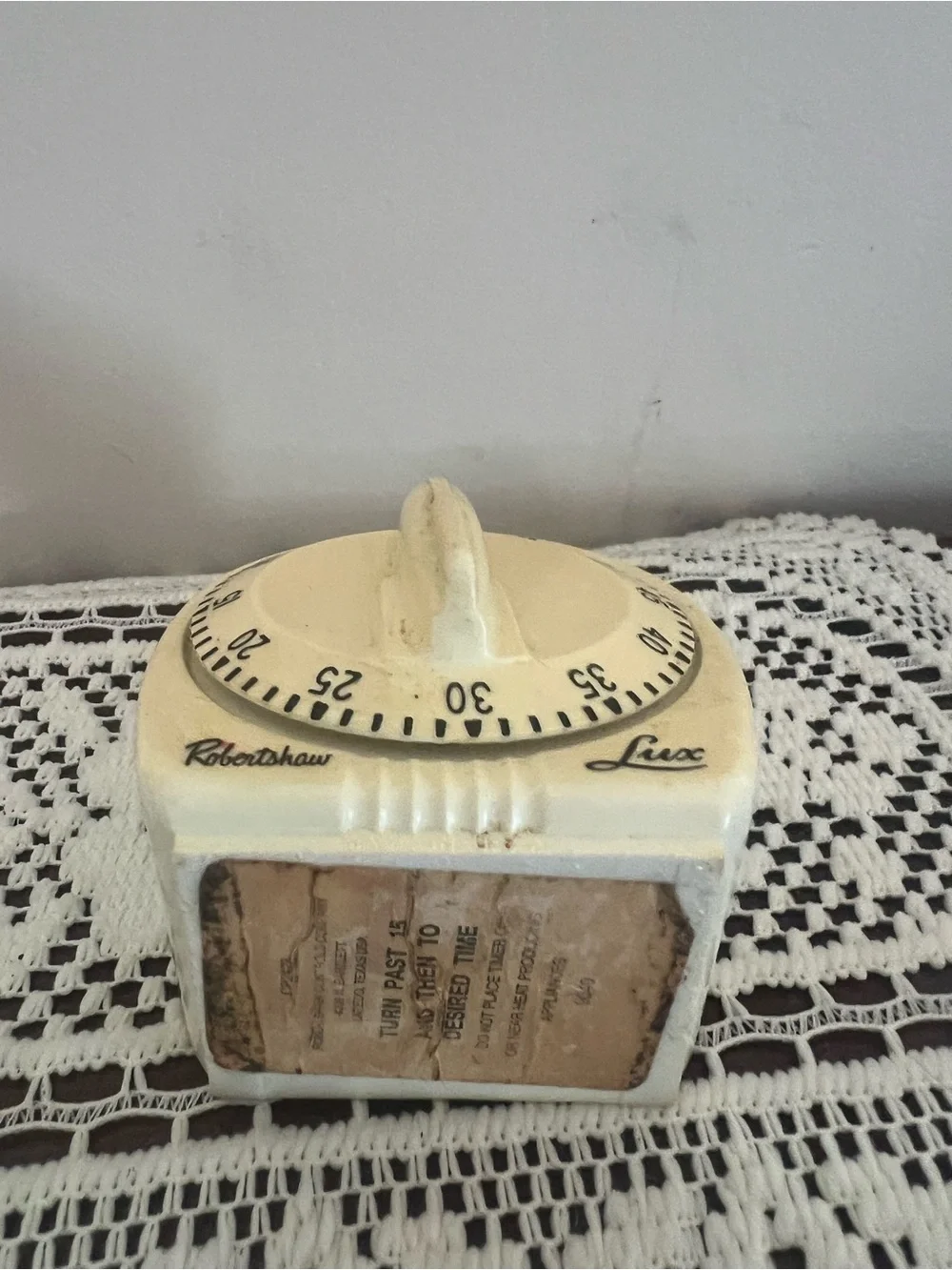 Vintage Lux Robertshaw Kitchen Timer: 1960s Atomic Rocket Knob working